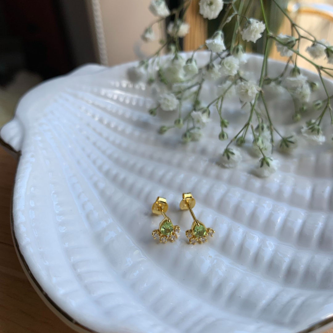 Aura Drop Studs - Gold