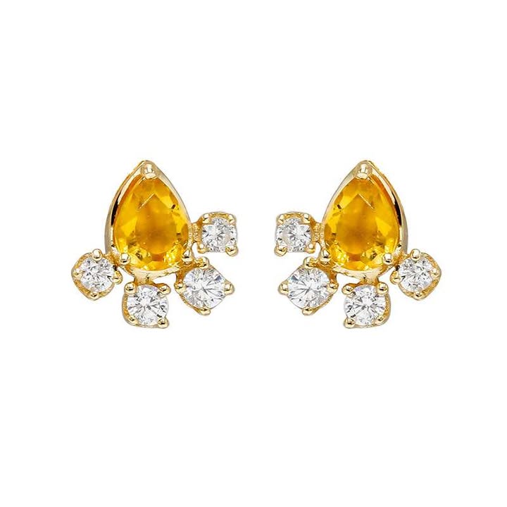 Aura Drop Studs - Silver