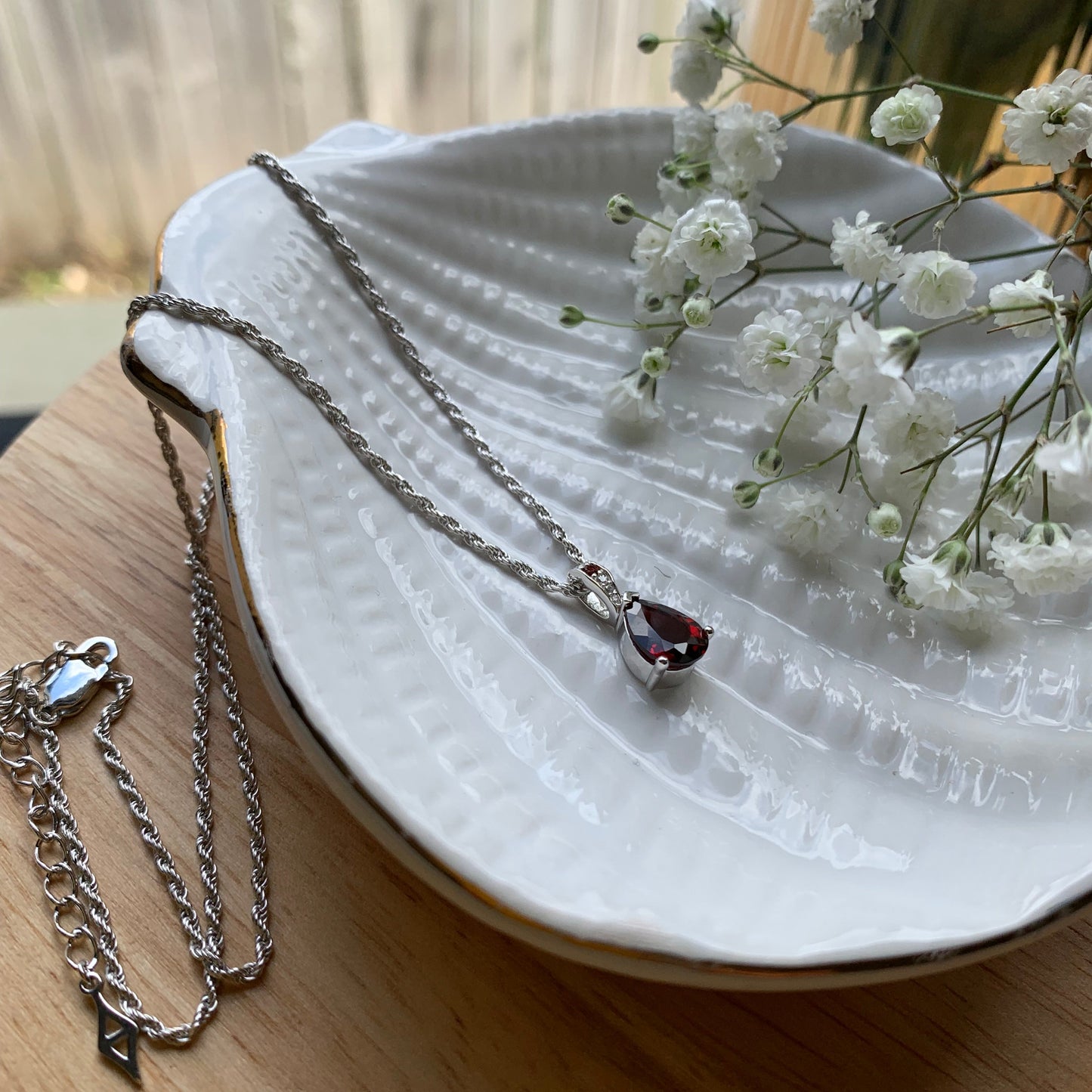 Aura Drop Pendant - Silver