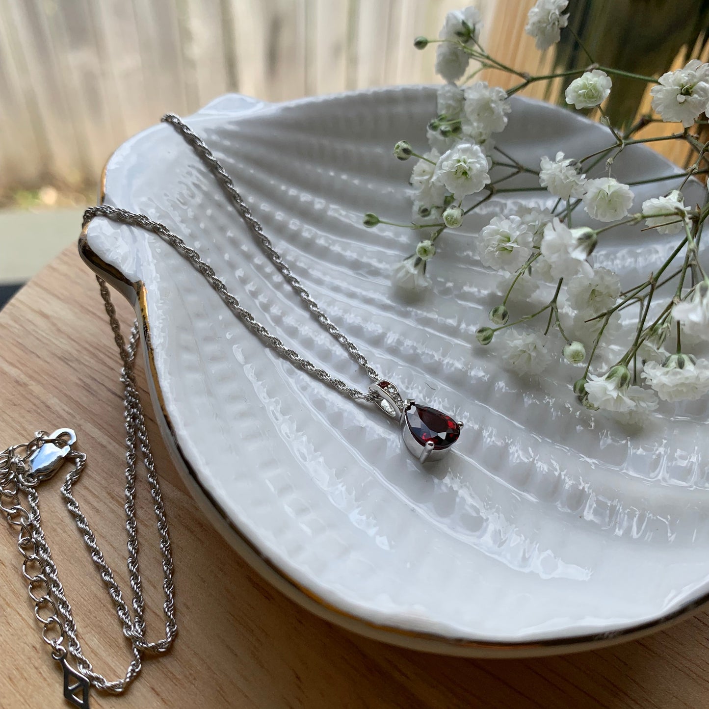 Aura Drop Pendant - Silver