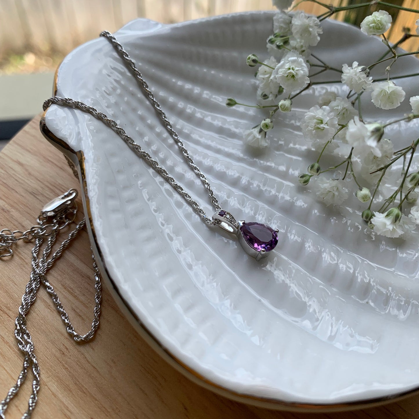 Aura Drop Pendant - Silver