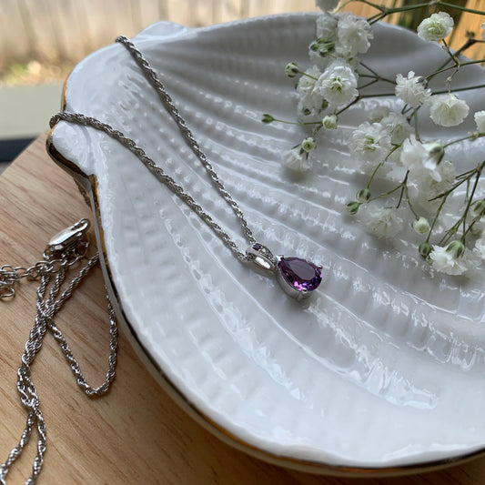 Aura Drop Pendant - Silver