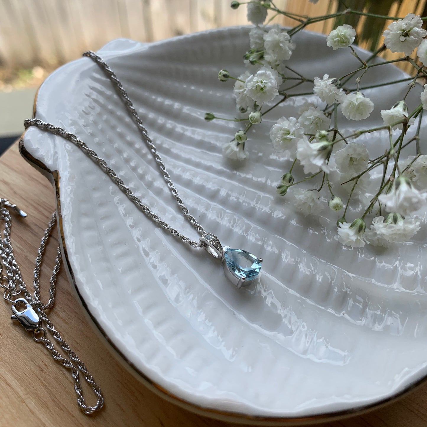 Aura Drop Pendant - Silver