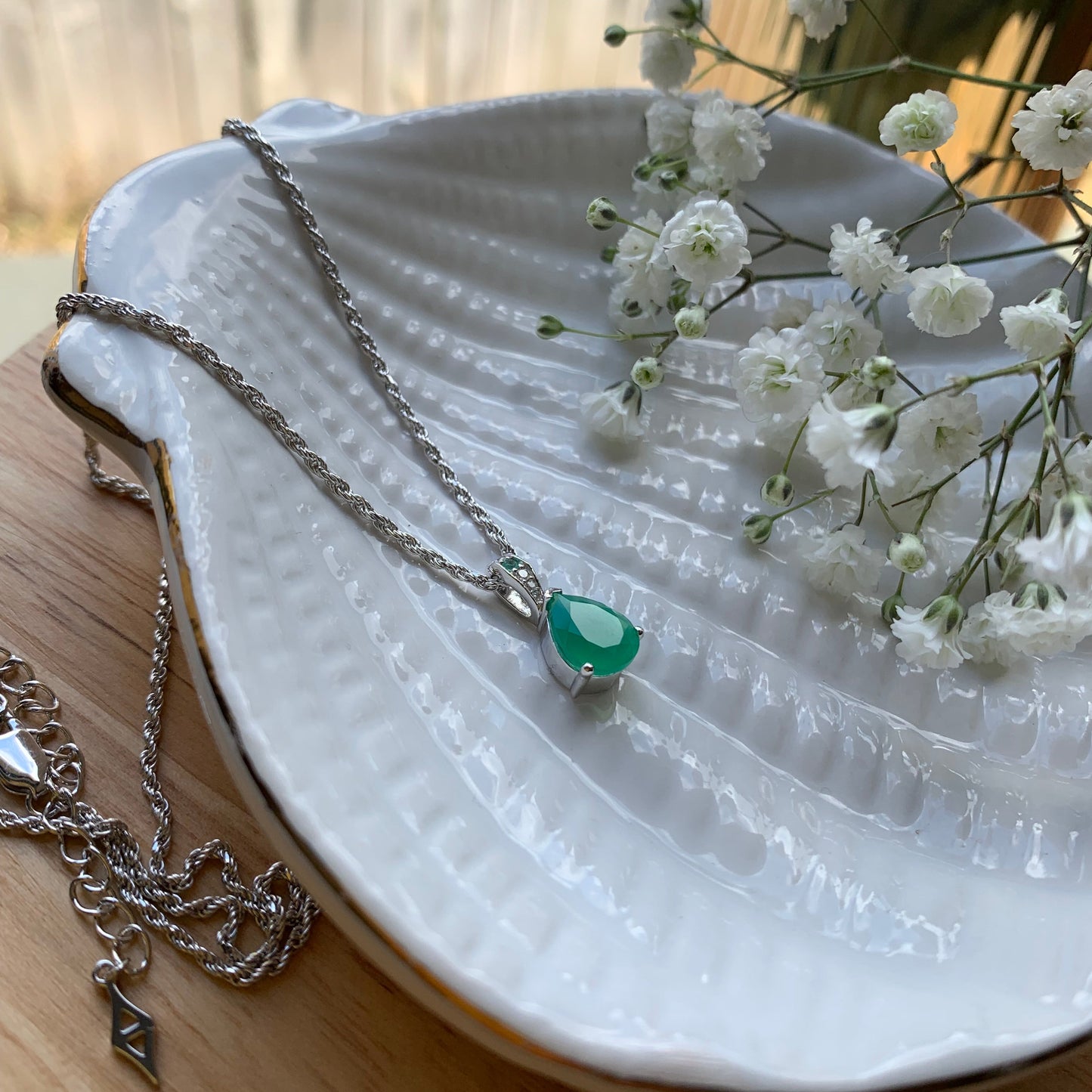 Aura Drop Pendant - Silver