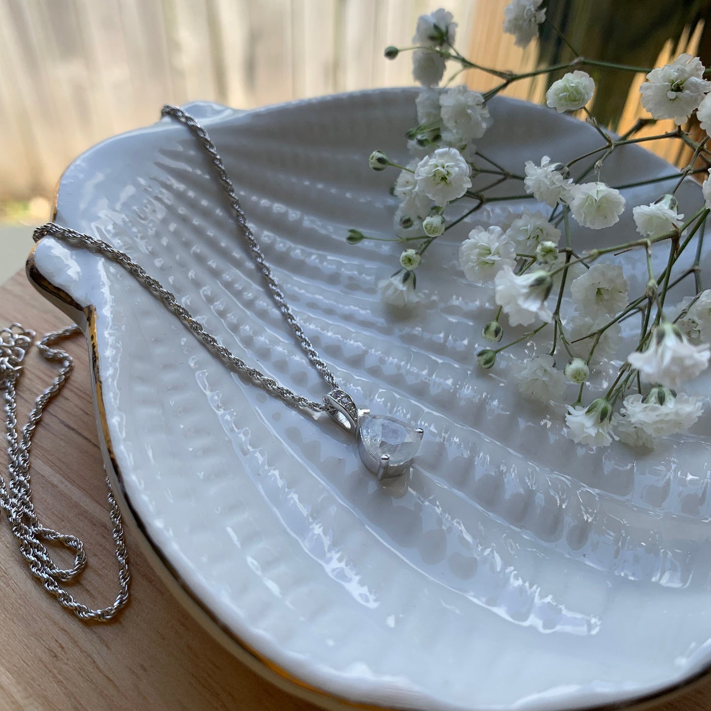 Aura Drop Pendant - Silver