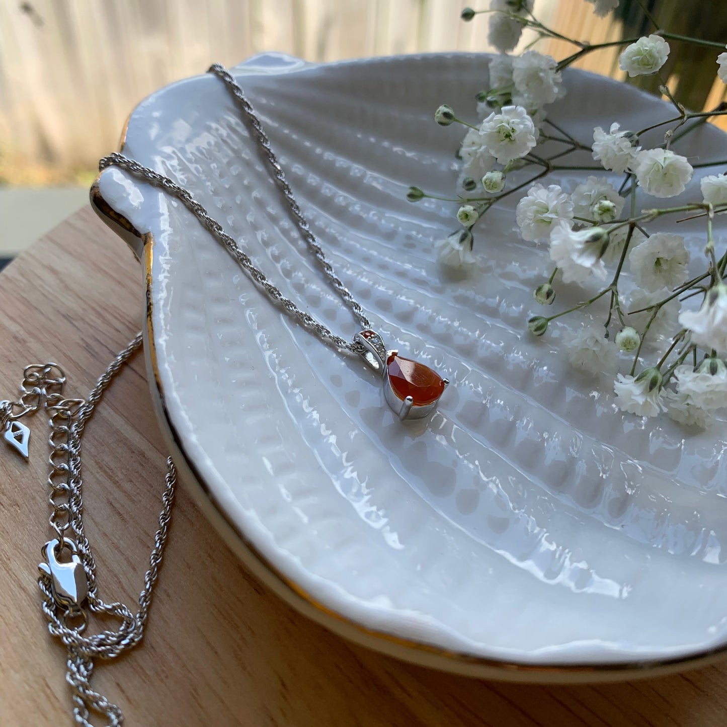 Aura Drop Pendant - Silver