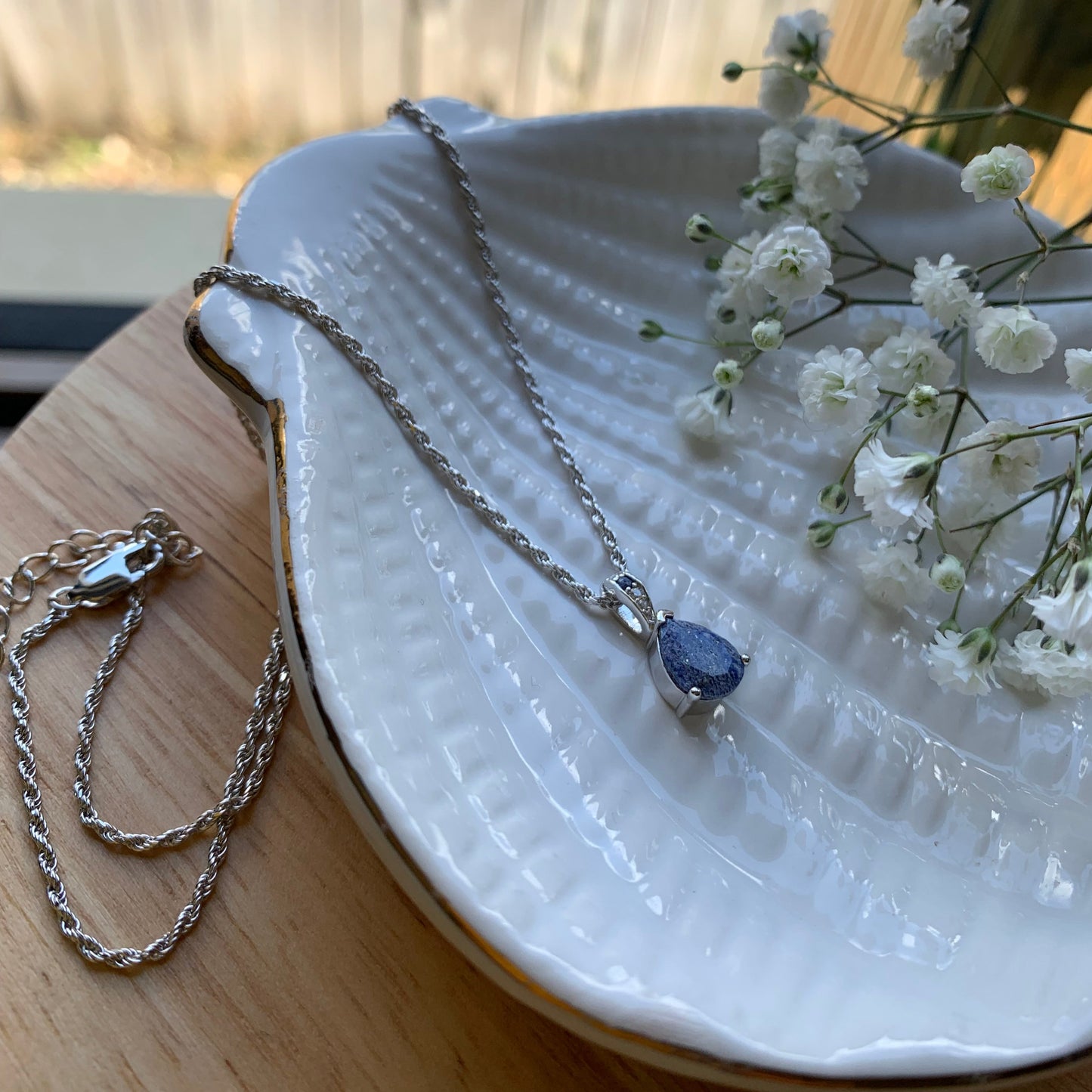 Aura Drop Pendant - Silver