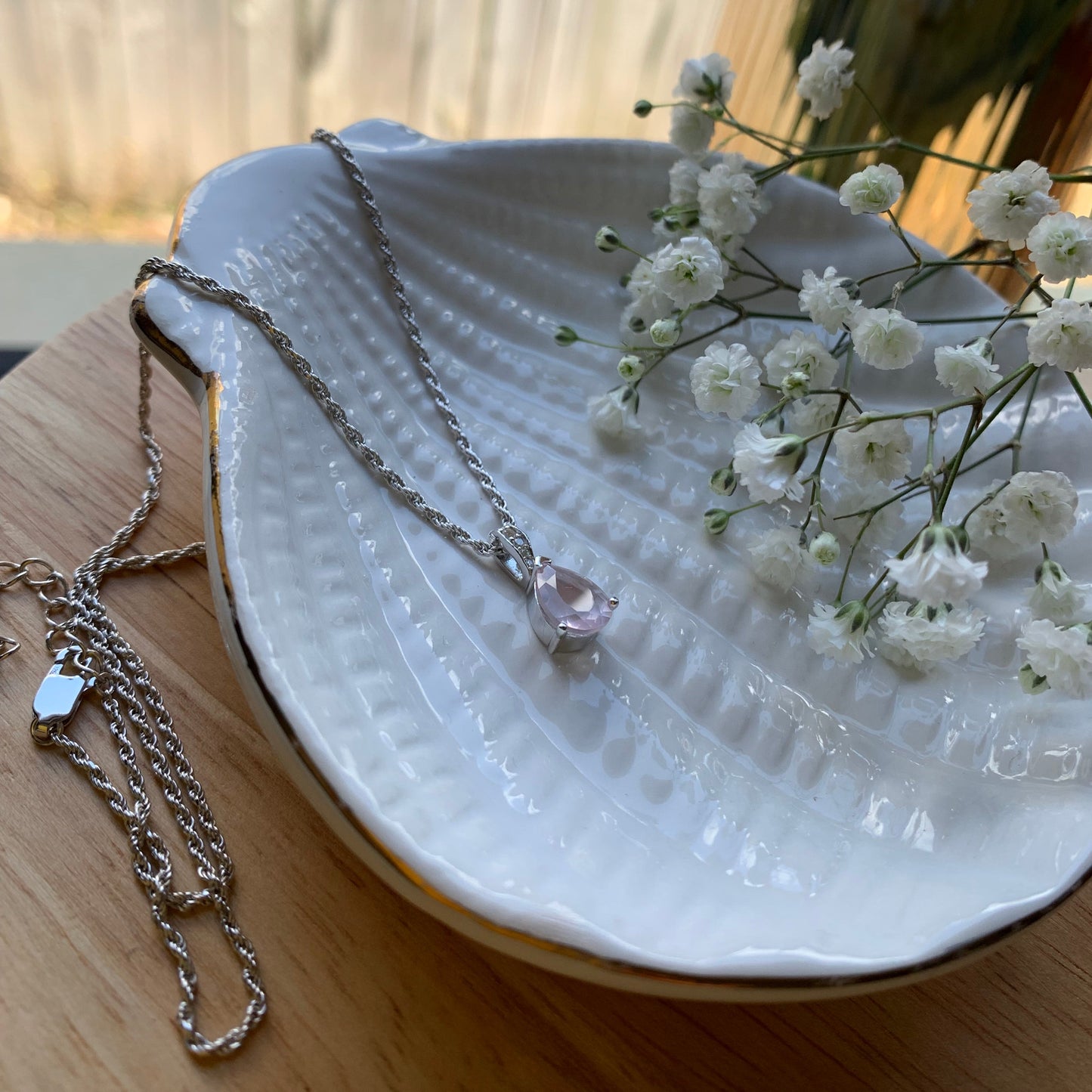 Aura Drop Pendant - Silver