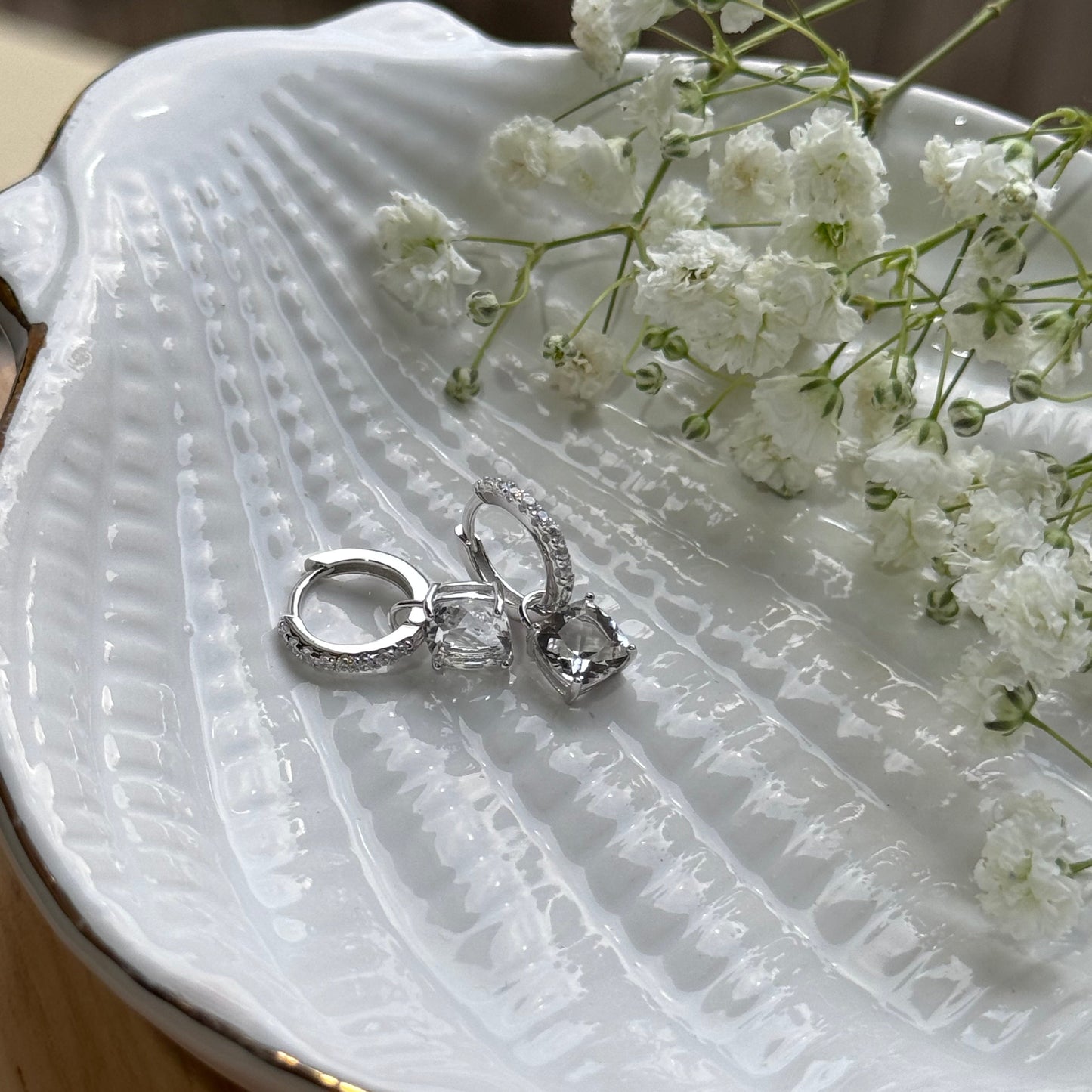 Aura Lumina Danglers - Silver