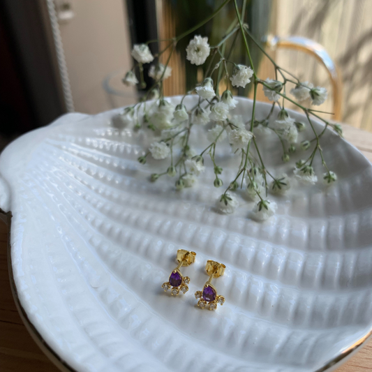 Aura Drop Studs - Gold