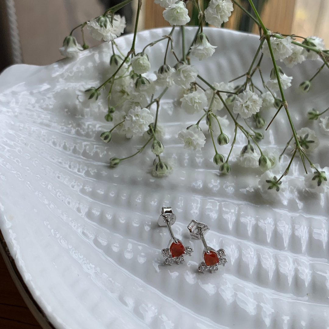 Aura Drop Studs - Silver